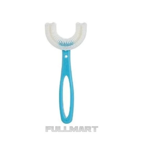 Дитяча U-подібна зубна щітка Childrens u Shaped Toothbrush блакитна